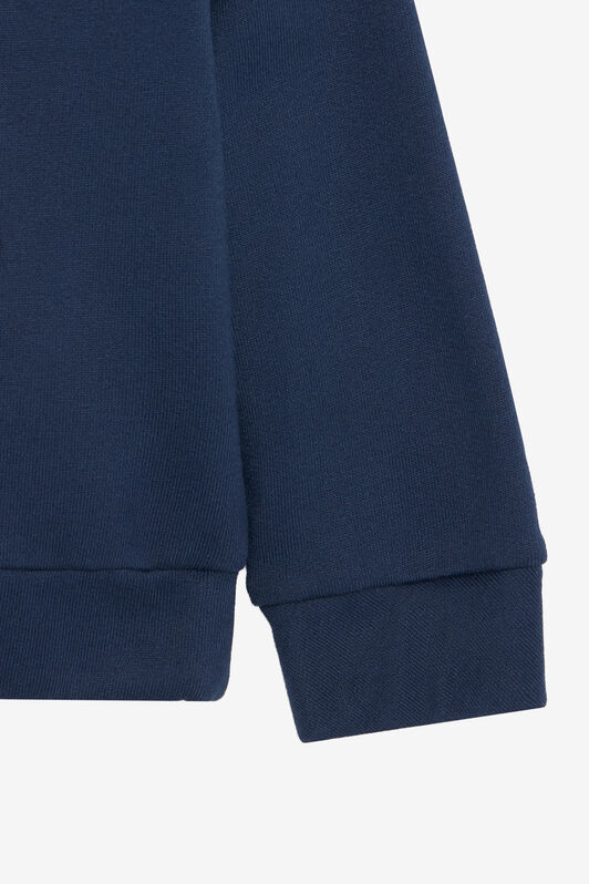 JU Blue Sweatshirt with Tiger Print NAVY VJT697-CF050