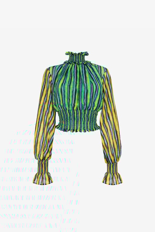 RC Baidera Print Silk Top RC Baidera Print Silk Top VERDE QKT600-CDF55