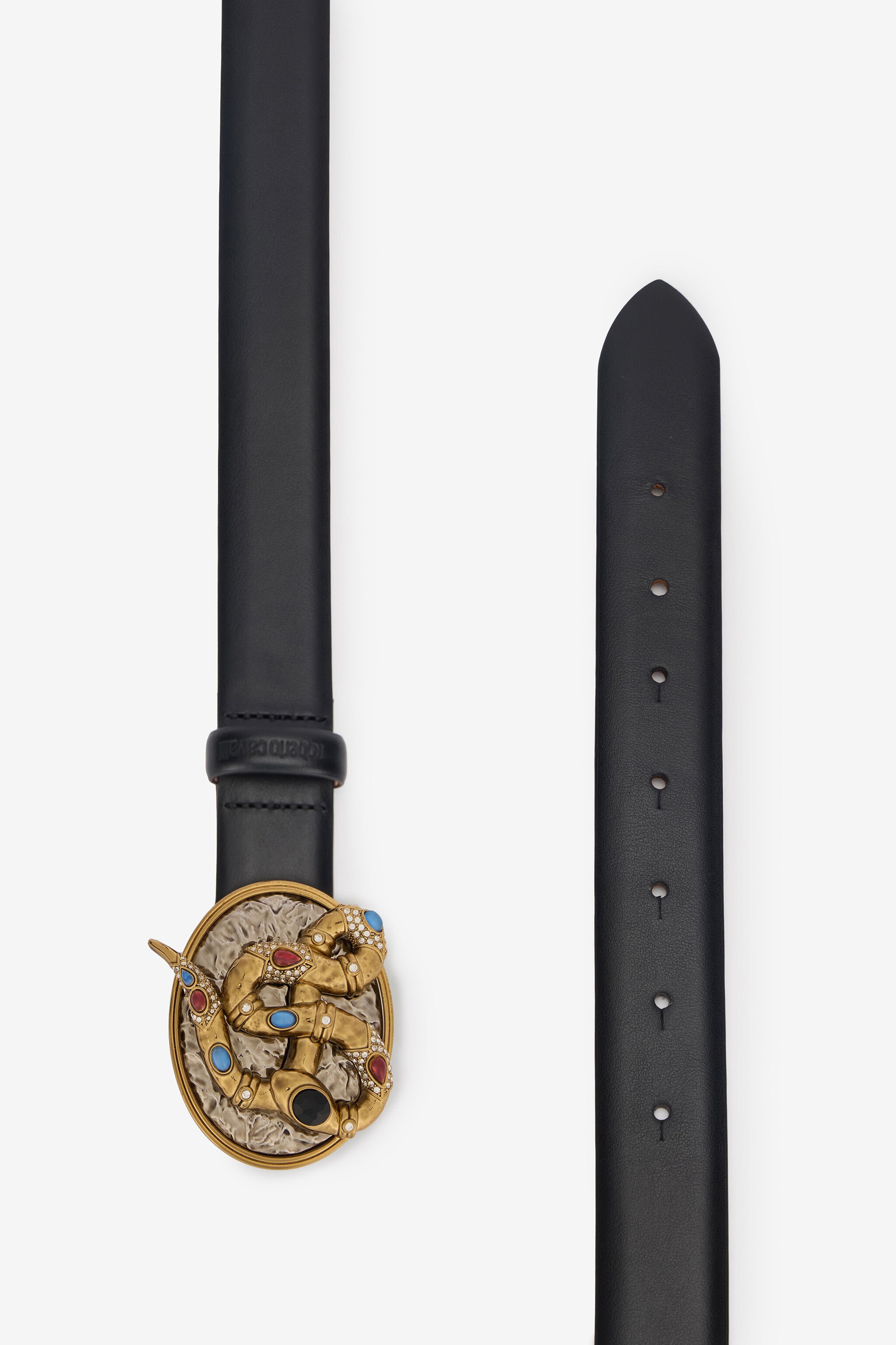 RC Slim Belt with Snake Buckle Black VKC002-PZ796
