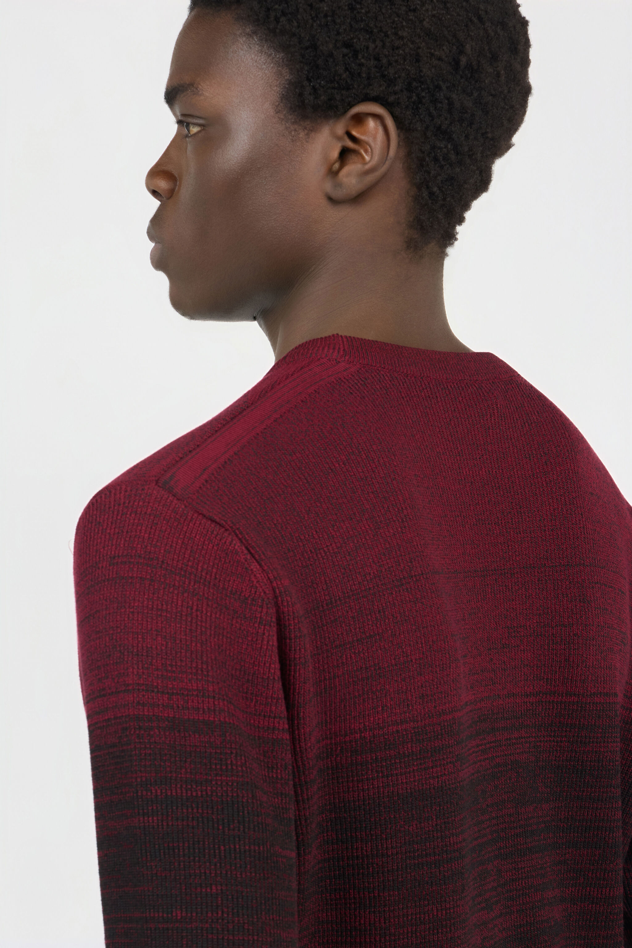 RC Pull En Coton Dégradé Bordeaux RED/BLACK SOM60A-MG001