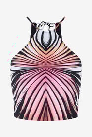 RC Ray Of Paradise Print Top CORAL XKW030-OOM33