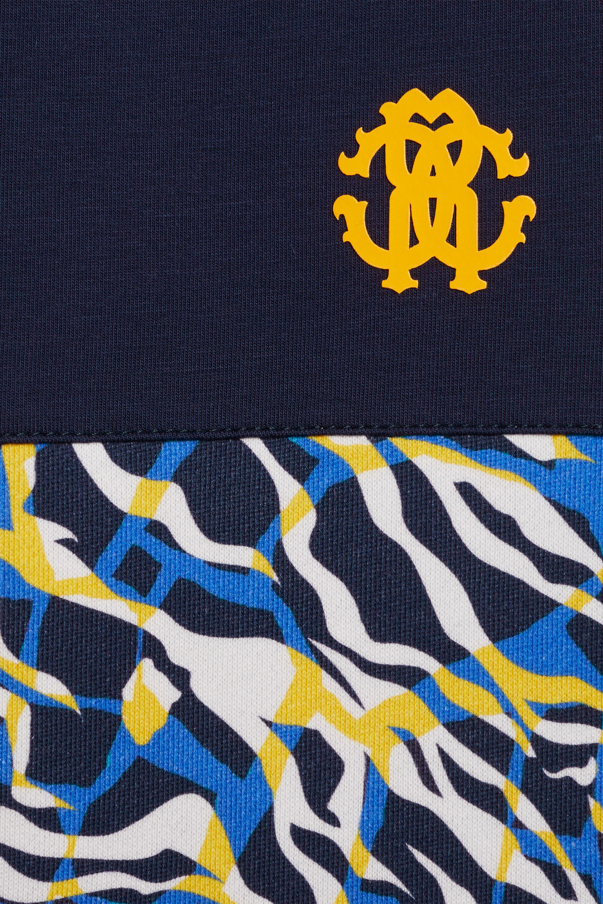 JU Tiger Twiga print track pants INK BLUE JJT267-CF027