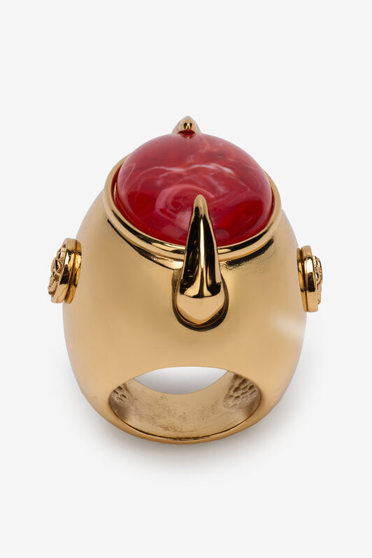 RC Cocktail Ring With Fang And Gem Gold TWG002-AM015