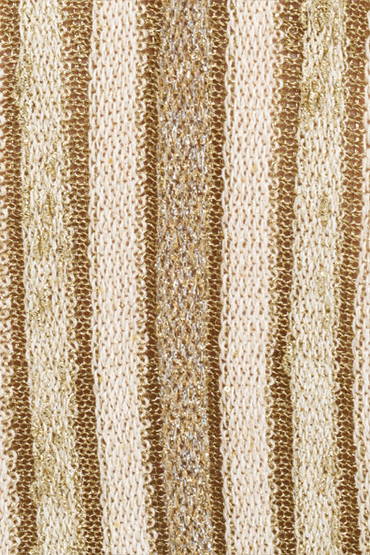 RC Striped Lurex Knit Top IVORY/GOLD WKM601-MO010