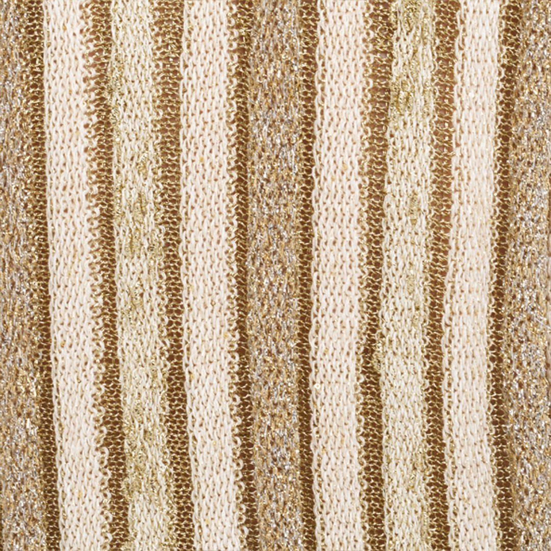 RC Striped Lurex Knit Top IVORY/GOLD WKM601-MO010