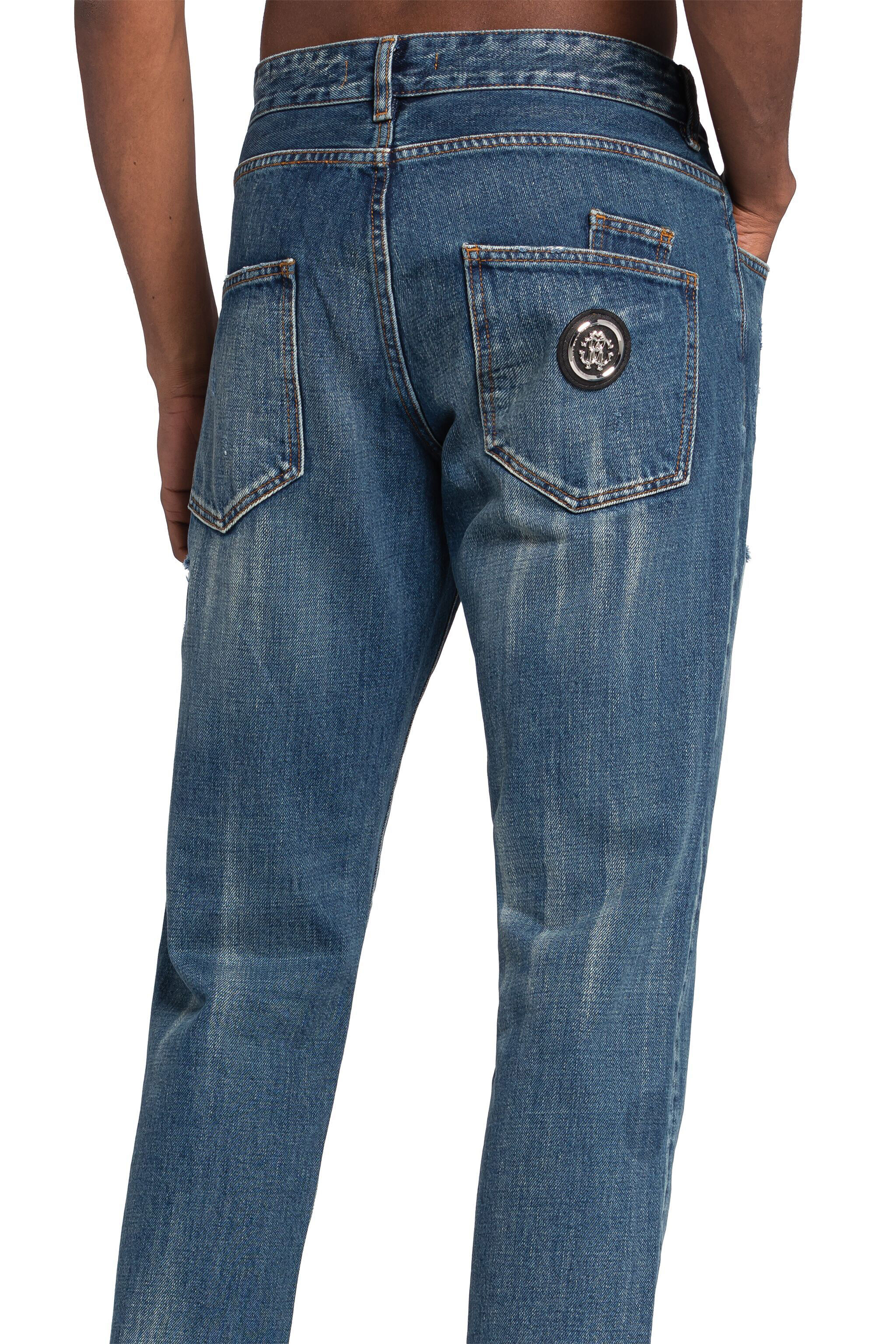 RC RC Monogram Straight-Leg Jeans Blu scuro JSJ20O-DL010
