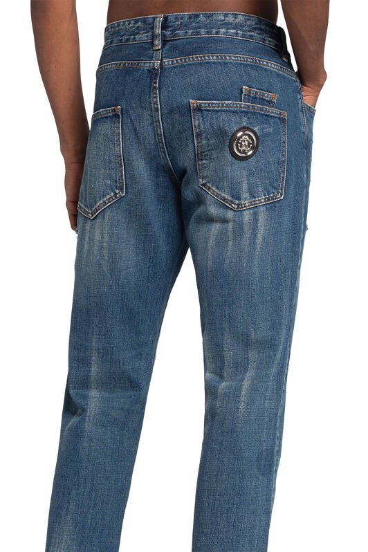 RC RC Monogram Straight-Leg Jeans RC RC Monogram Straight-Leg Jeans Blu scuro JSJ20O-DL010