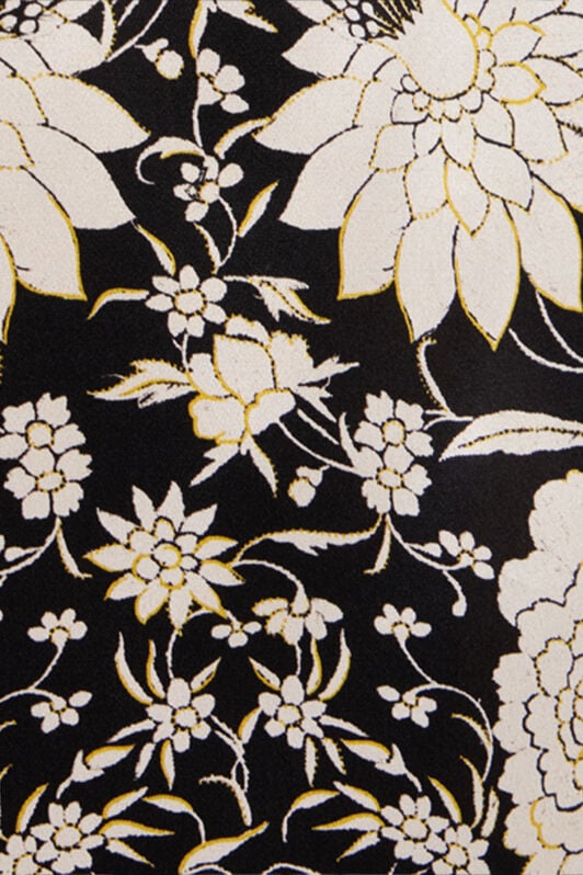 RC Hemd schwarz und elfenbein mit Blumenmuster NERO/AVORIO VQT701-TYP71