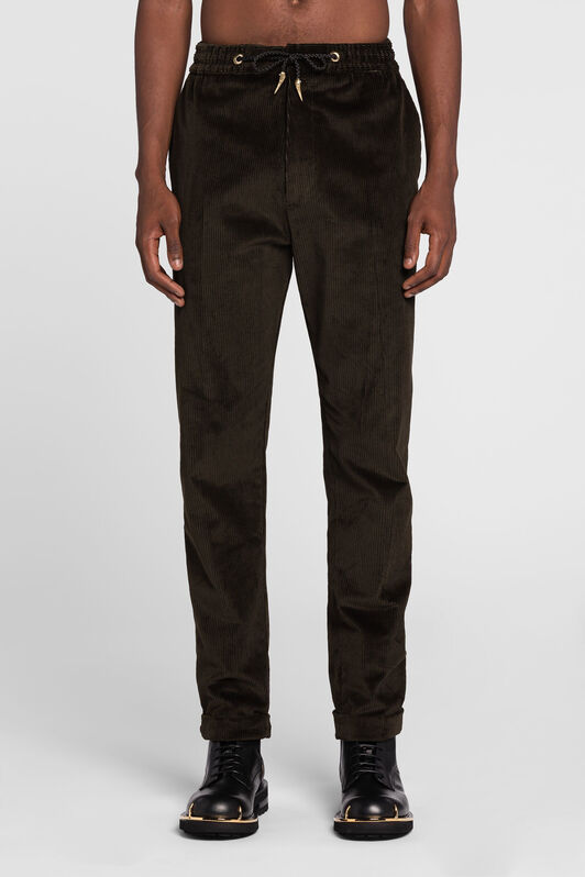 RC Pantaloni in velluto con Monogram RC MILITARY PRR206-VL007