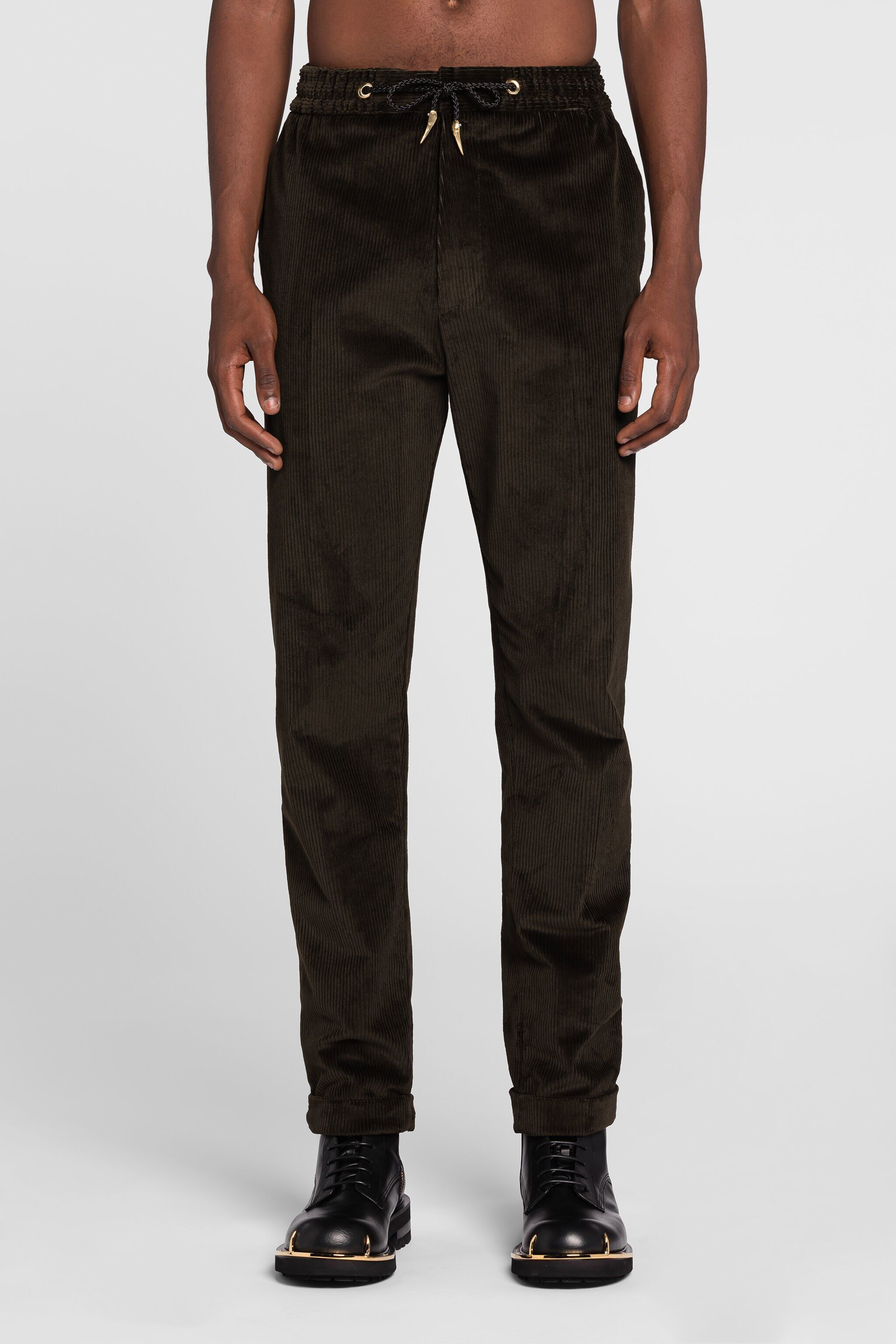 RC Pantaloni in velluto con Monogram RC MILITARY PRR206-VL007