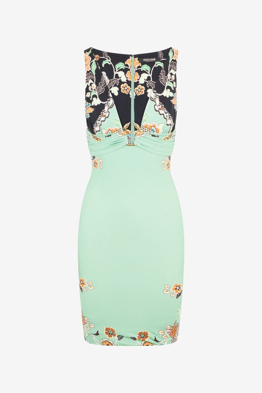 RC Kimono Print Midi Dress GREEN/BLACK XQT100-LNT25