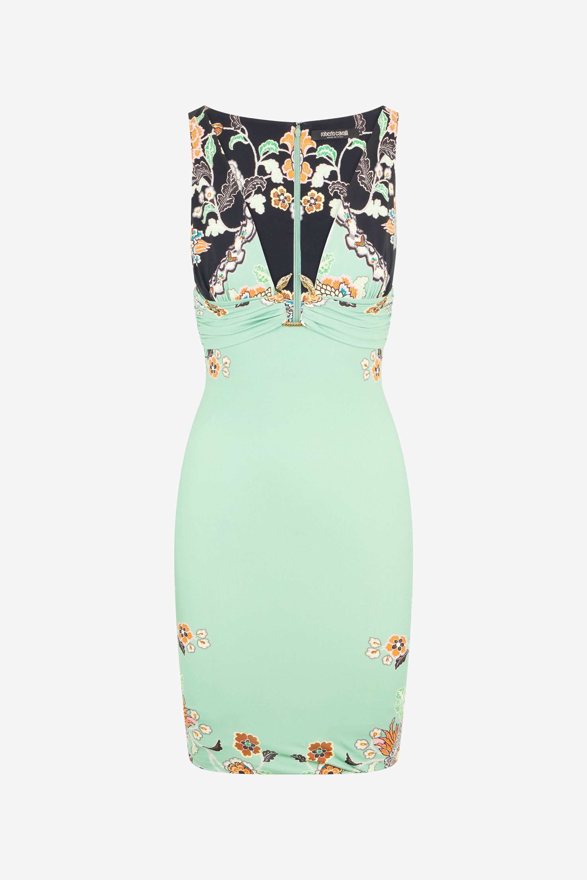 RC Kimono Print Midi Dress GREEN/BLACK XQT100-LNT25