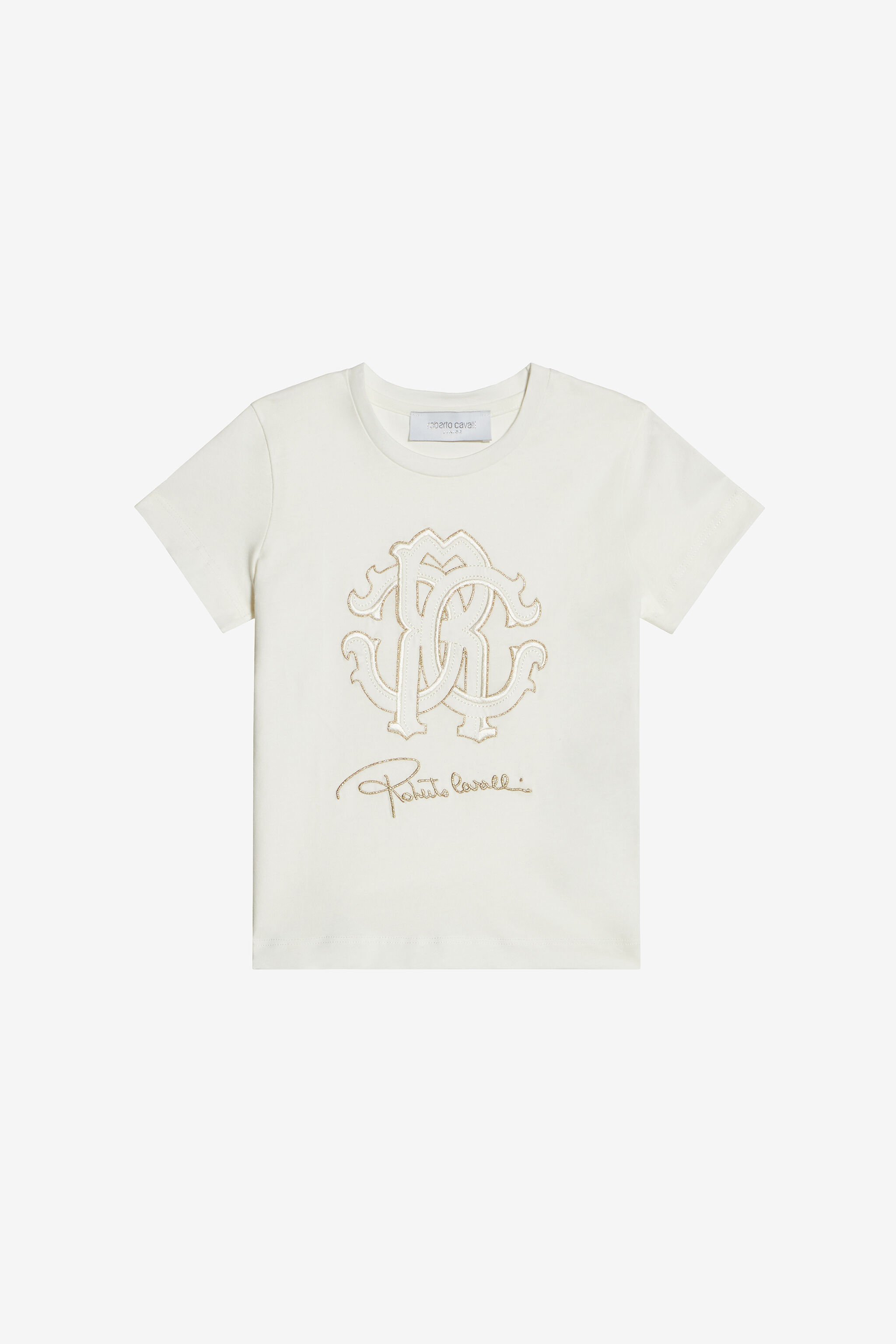 JU T-Shirt Avec Monogramme RC Et Logo Brodés MILKY WHITE UJT62C-JD001