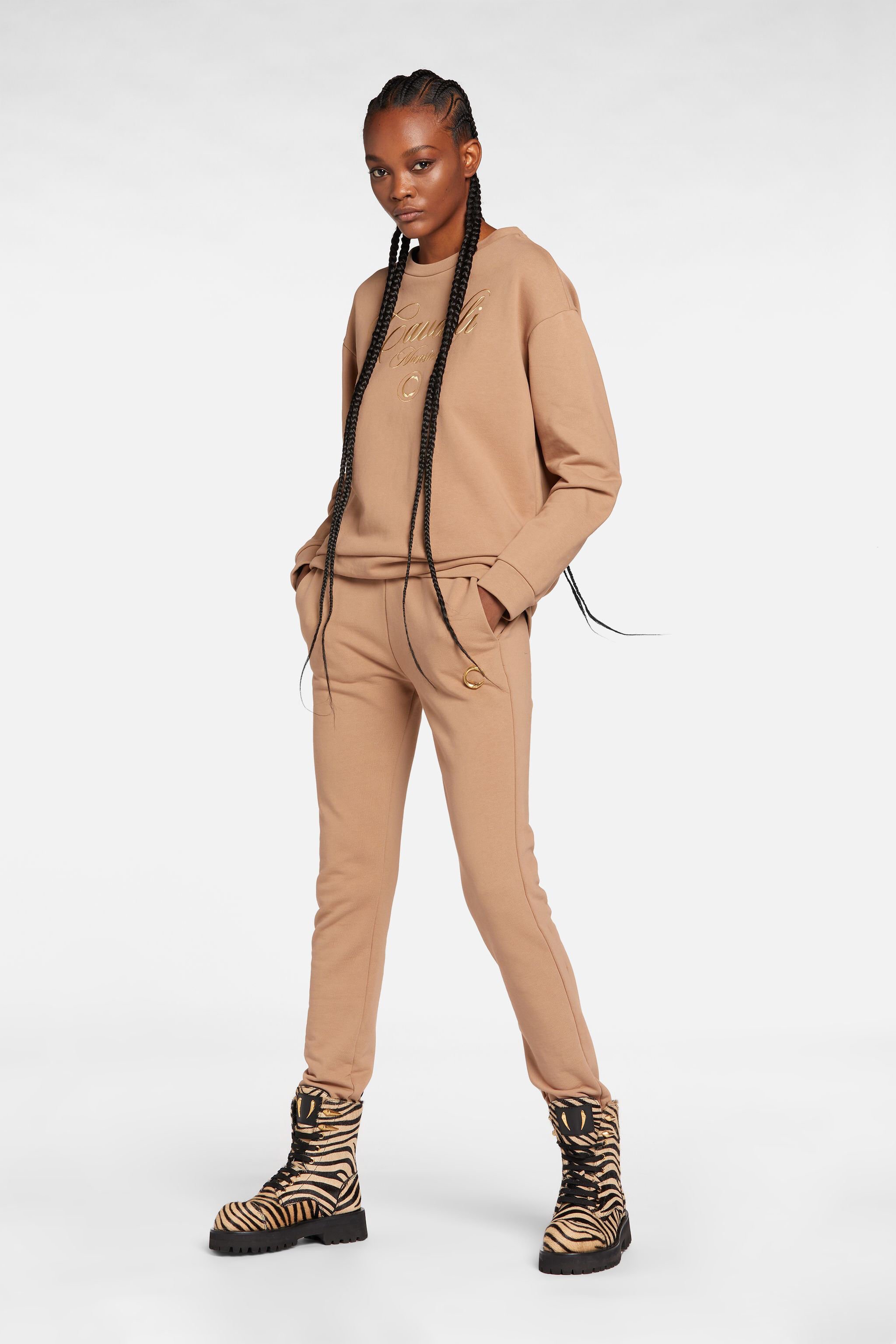 RC C Logo Cotton Sweatpants NUDE NOUGATINE NQT25A-CF050