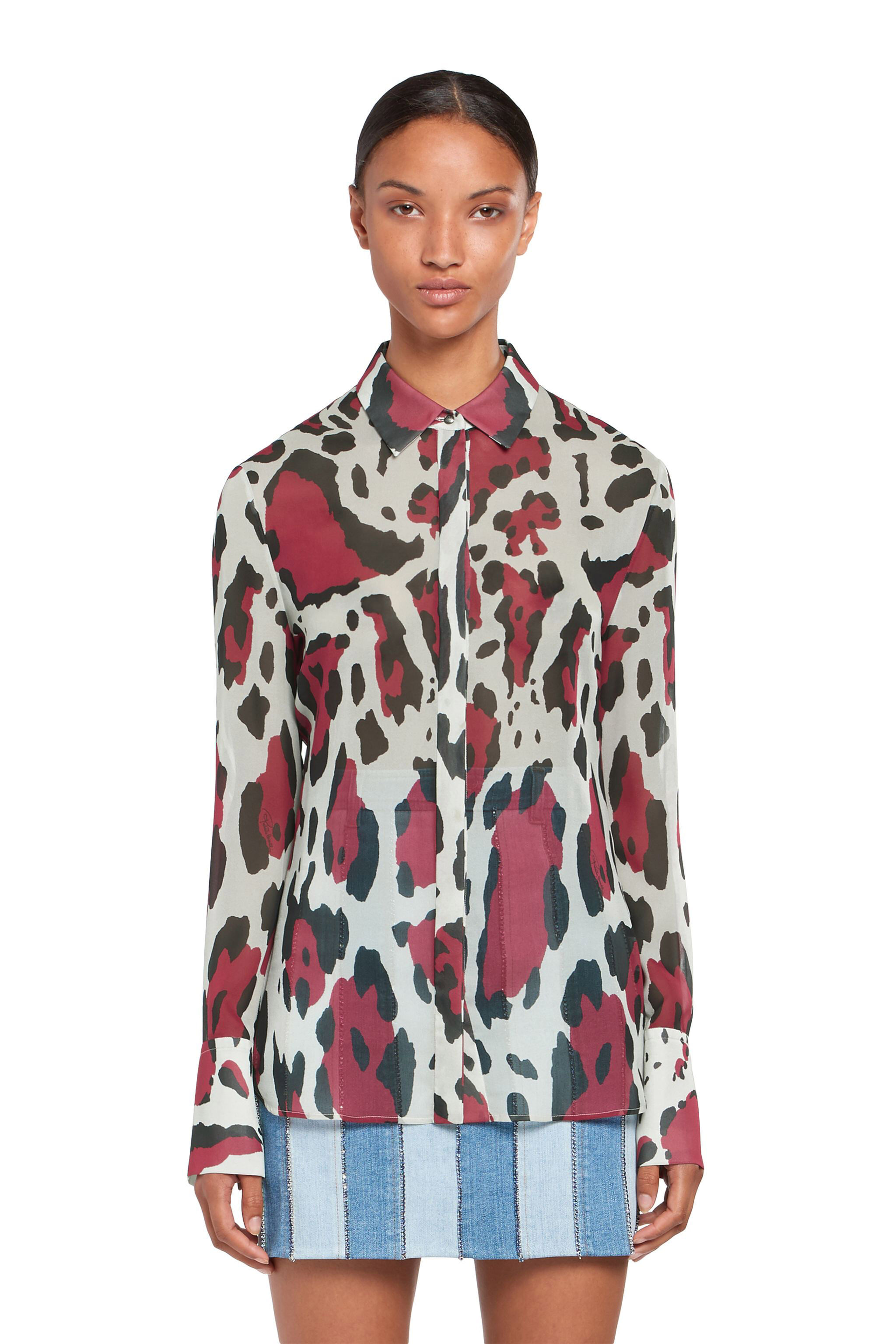 RC Lynx Print Silk Shirt BLACK / MOOKAITE IQT715-GFP63