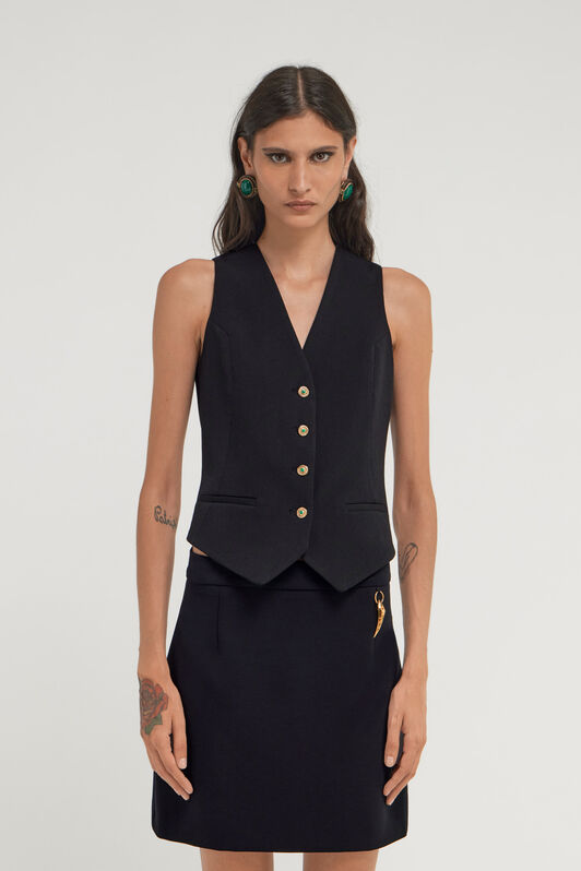 RC Quilted Vest Black TKT614-WP034