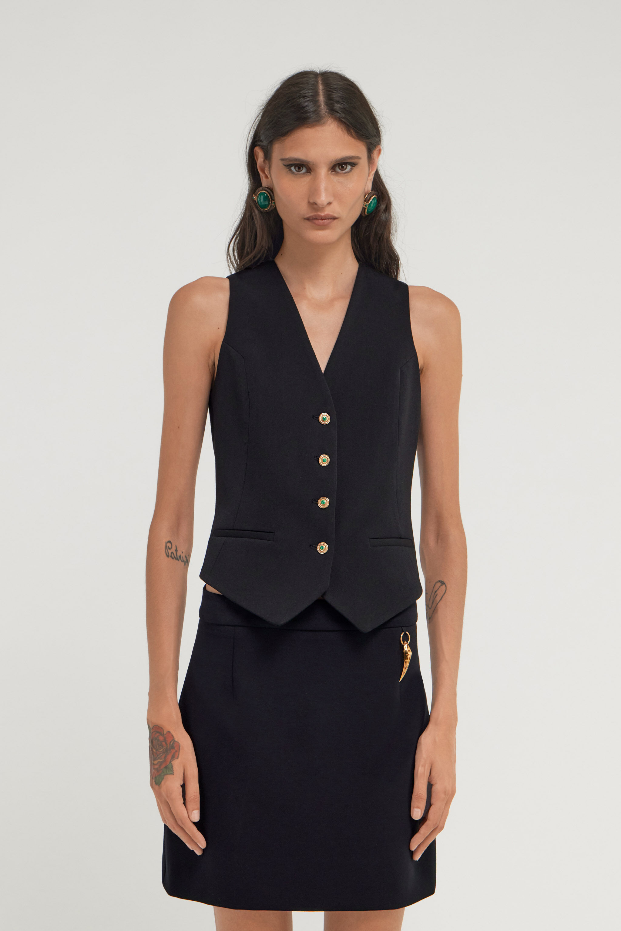 RC Quilted Vest Black TKT614-WP034
