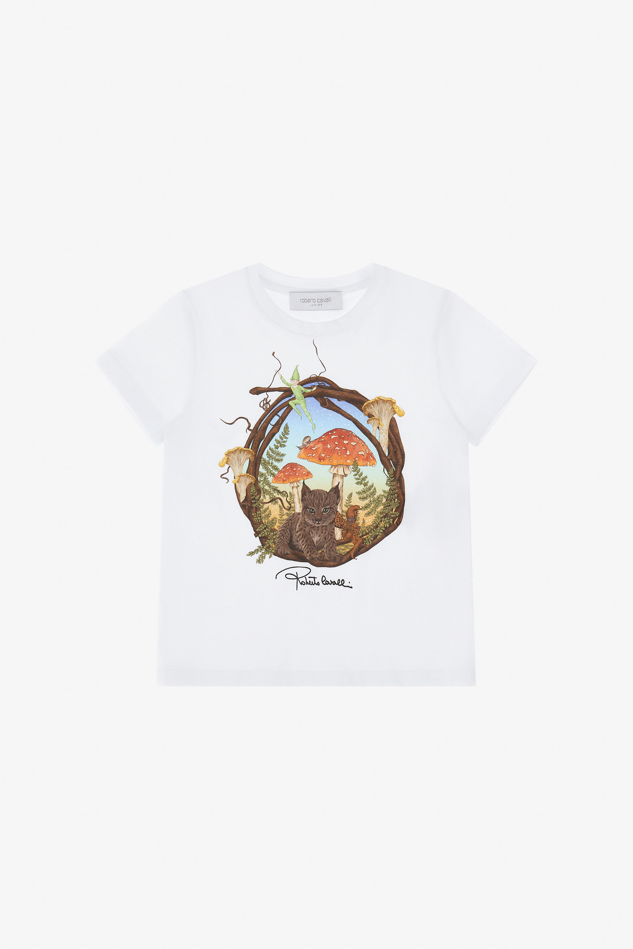 JU Printed T-shirt White TJT64M-JD001