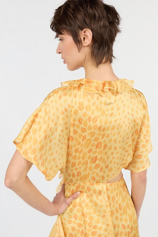 JC The Jaguar Kiss Print Mini Dress POP CORN WFT301-WF699