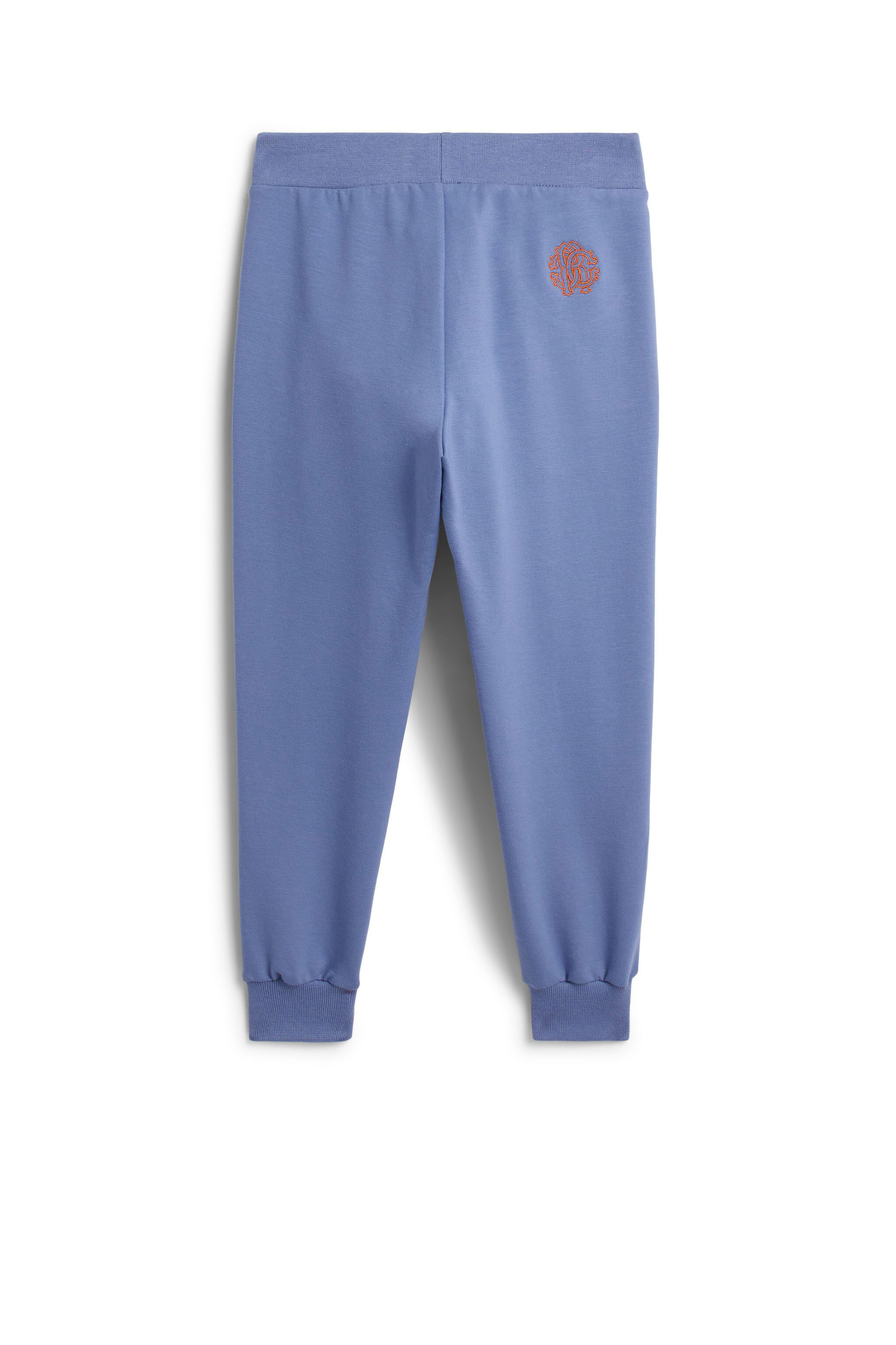 JU Blue logo crest tracksuit pants DENIM/ORANGE IJT215-CF042
