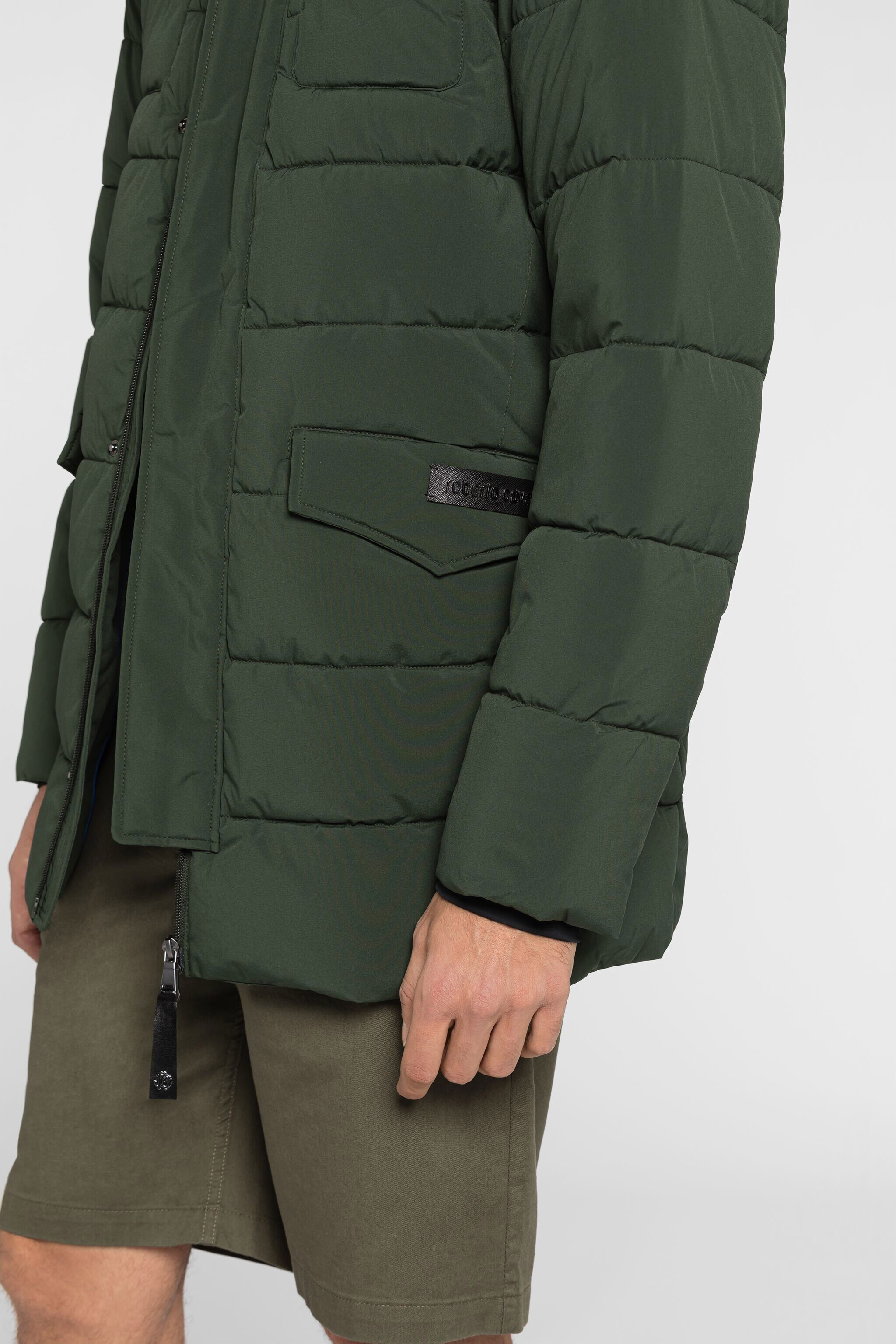 RC Kapuzenjacke mit Logo-Applikation Dunkelgrün JST40D-SB002