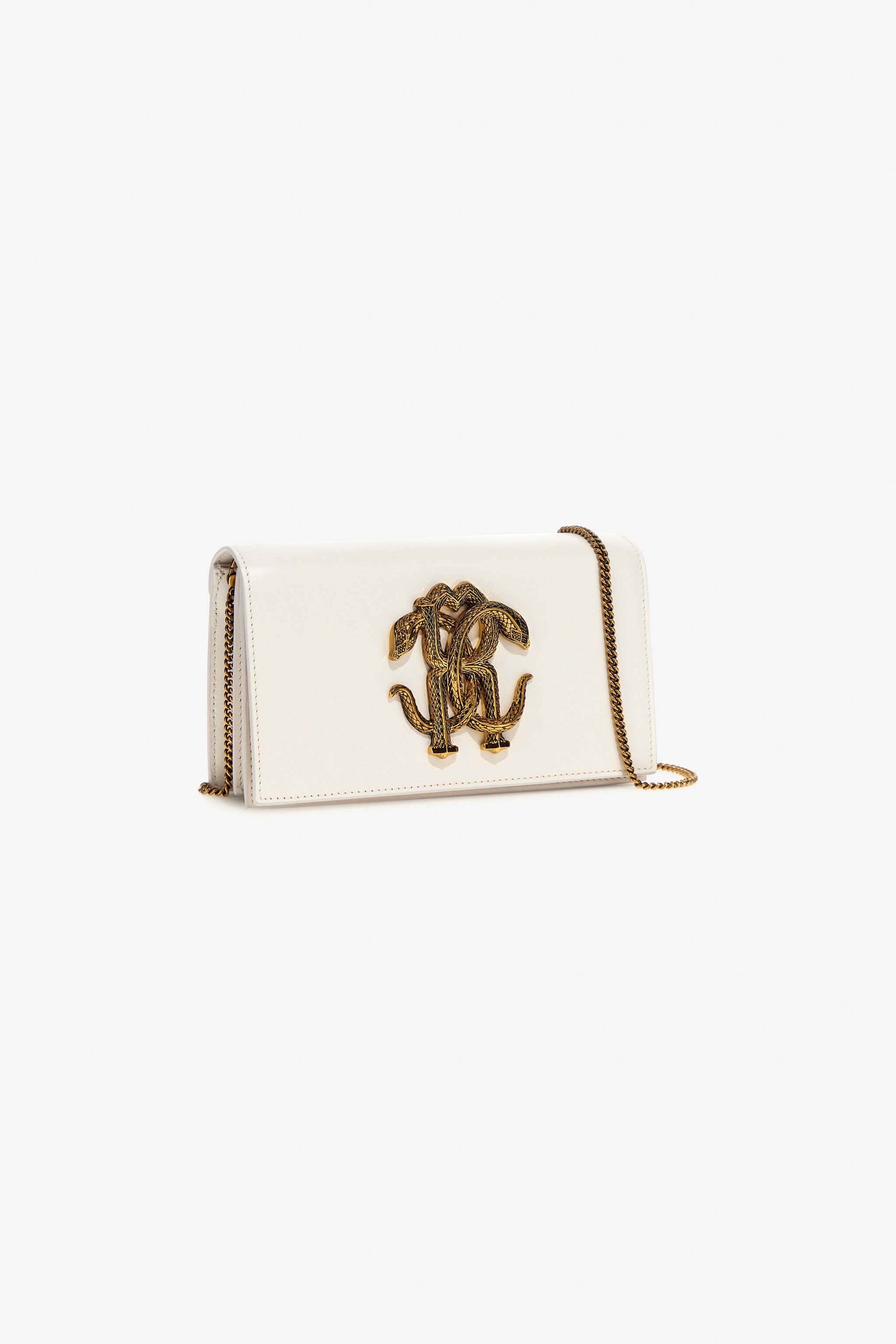 RC Borsa a spalla con Monogram Mirror Snake Bianco SKB112-PZ172