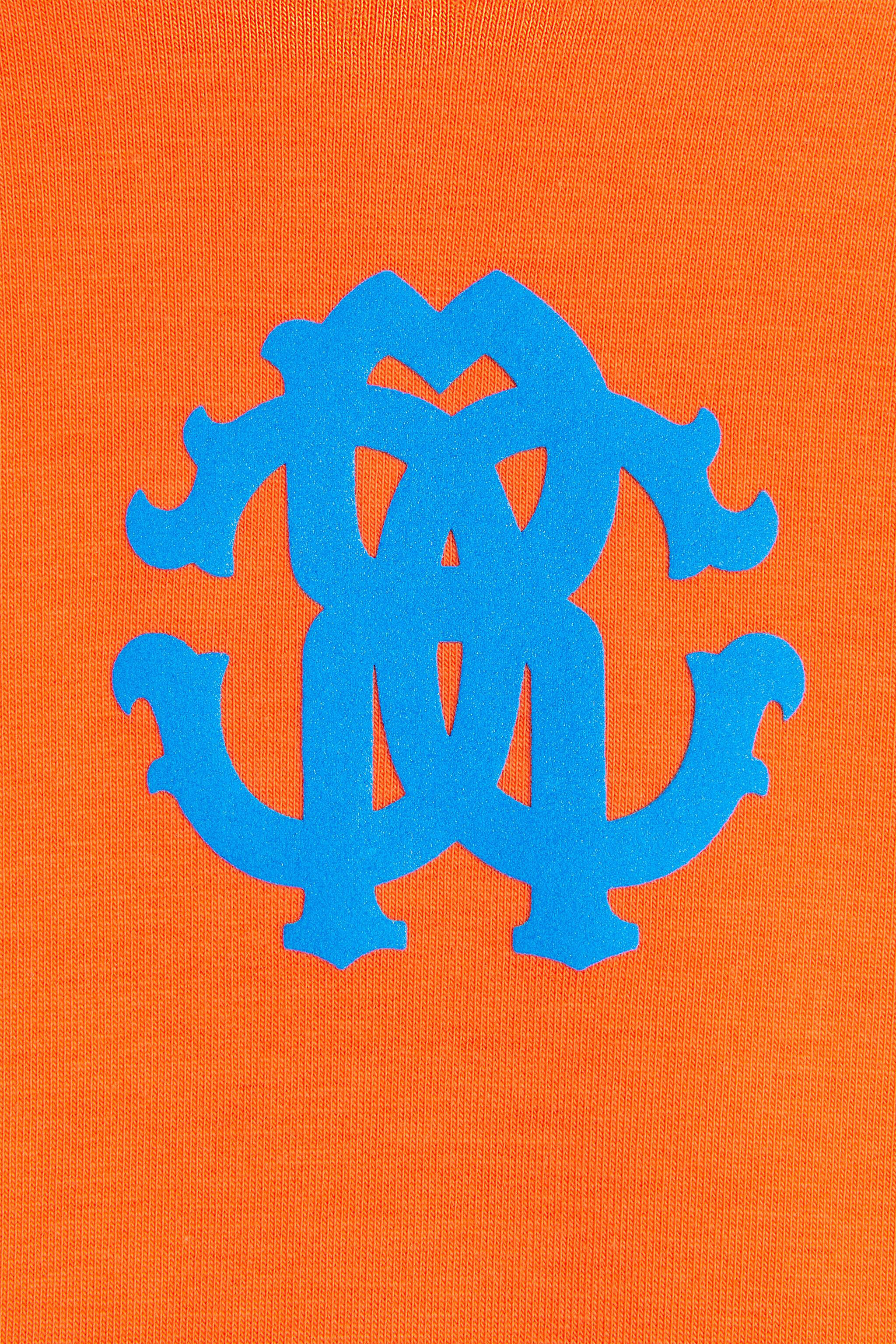 JU Logo-print crew-neck sweatshirt FLAME ORANGE LJT90B-CF027