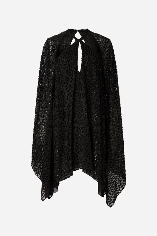 RC Polka-Dot Caftan Black UKT126-FC004