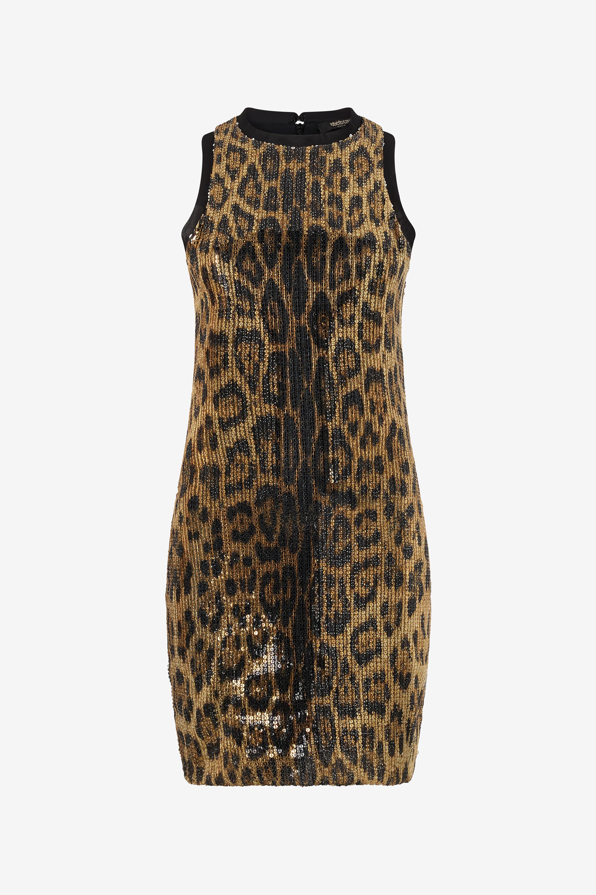 RC Sequin Mini Dress with Animal Print NATURAL WKT170-VXQ71