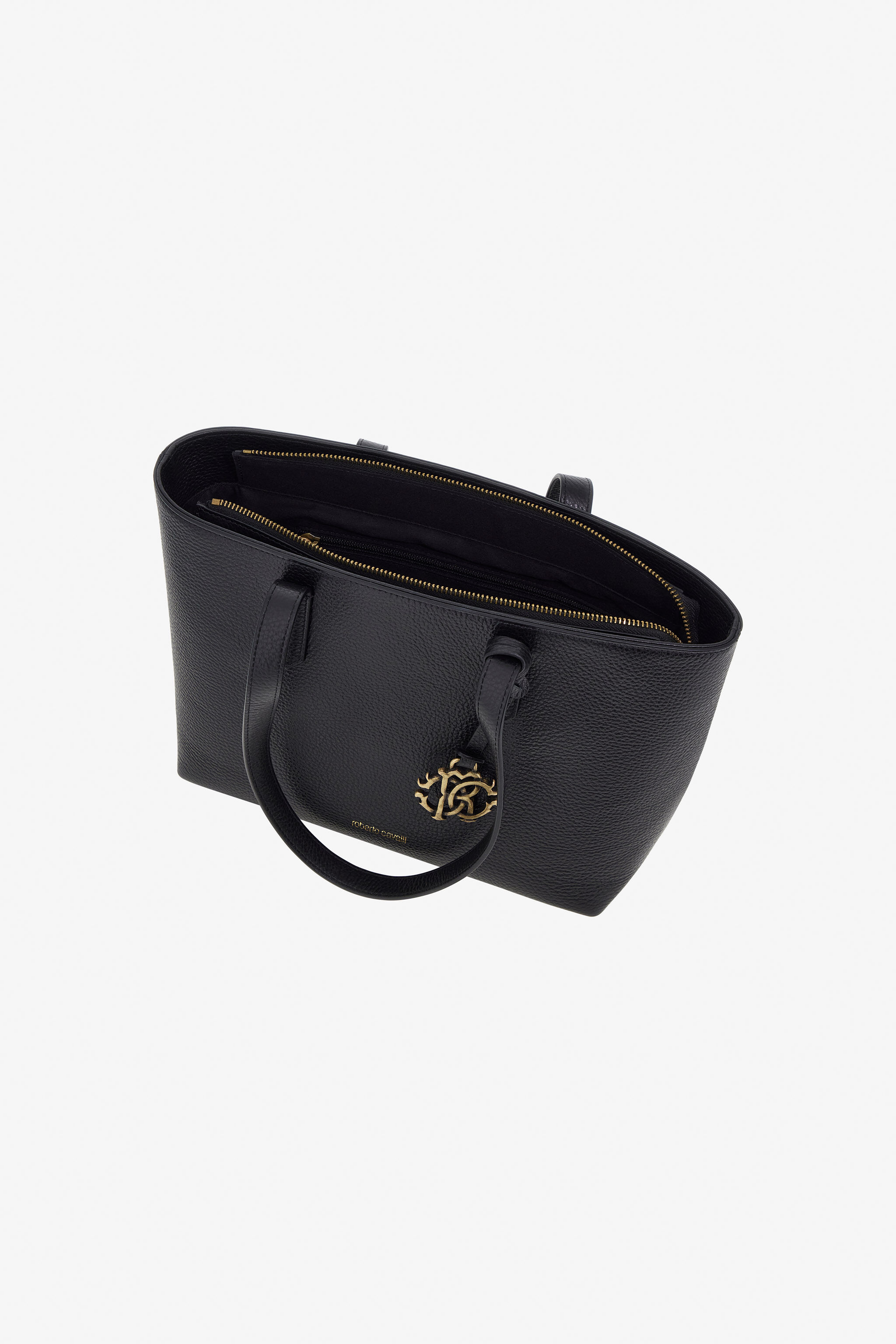 RC Leather Shopper Bag with RC Charm Black OOB00E-PZA12