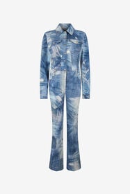 ${brand} Patchwork Denim Jumpsuit ${colorDescription} ${masterID}