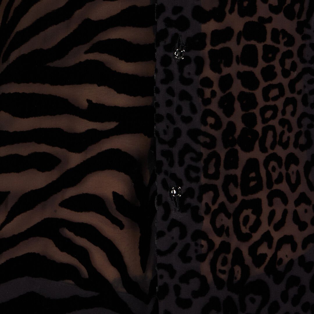 RC Animal Print Shirt Black TRT726-VL040