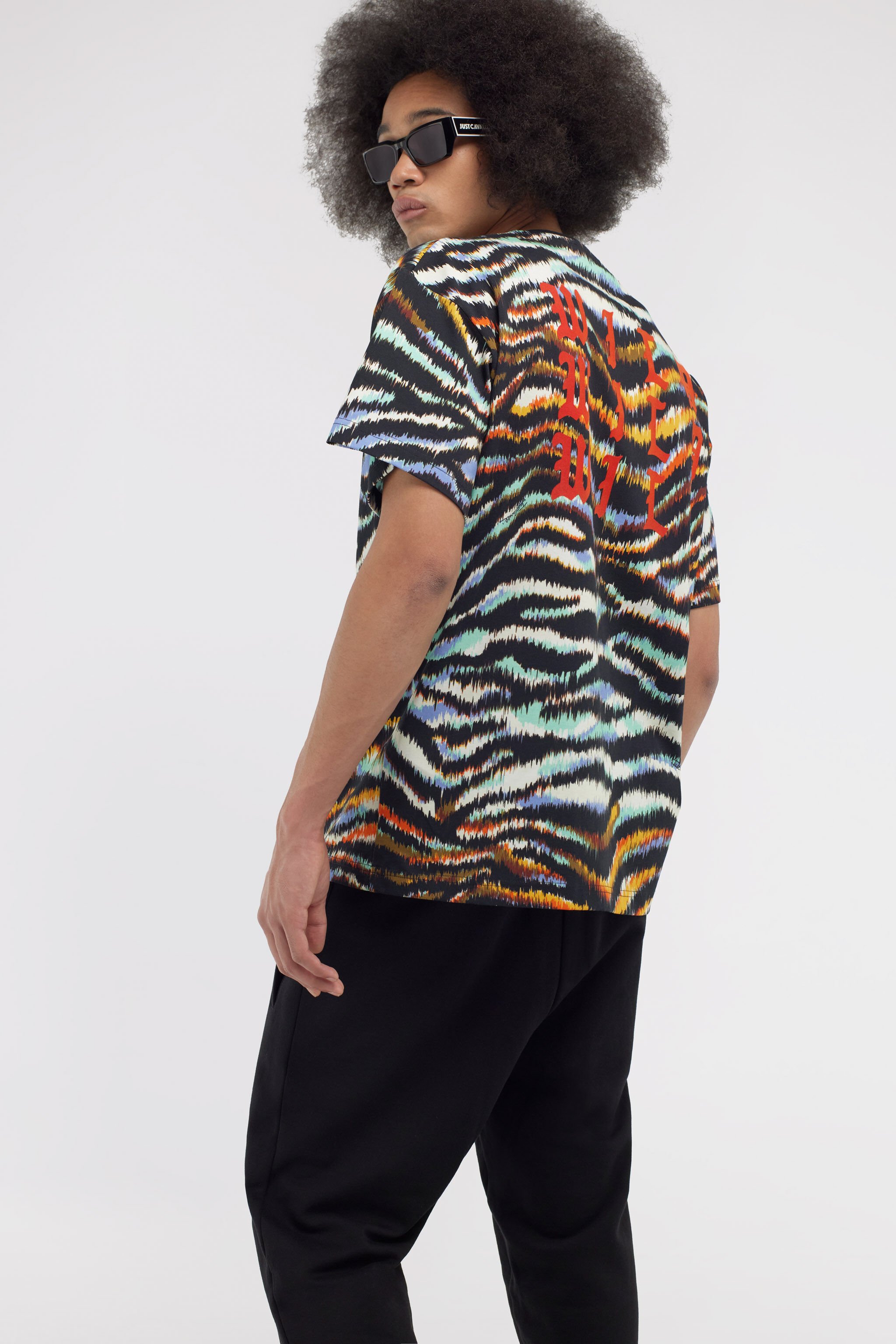 JC Just Cavalli T-shirt Hellblau/Schwarz SFT232-SF143
