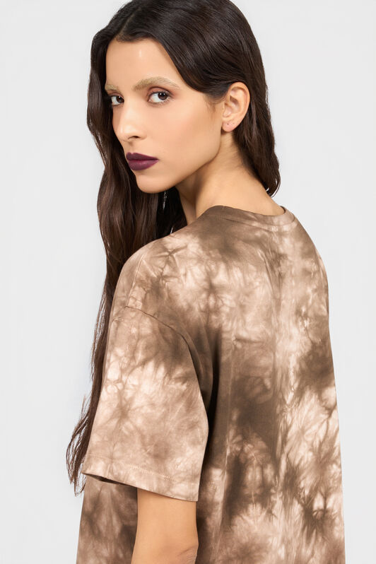 RC T-Shirt mit Tie-Dye-Motiv NATURAL XQT62C-JD029