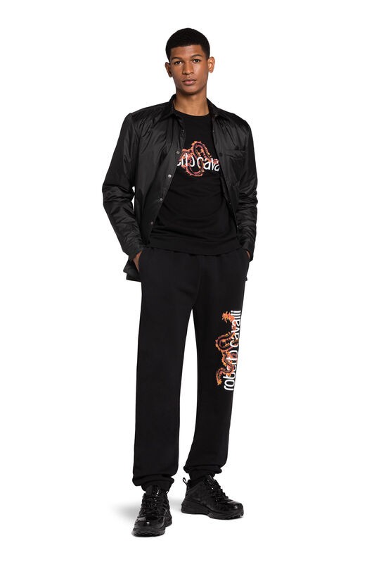 RC Snake Logo-Print Cotton Sweatpants RC Snake Logo-Print Cotton Sweatpants Black IS7211-CF050