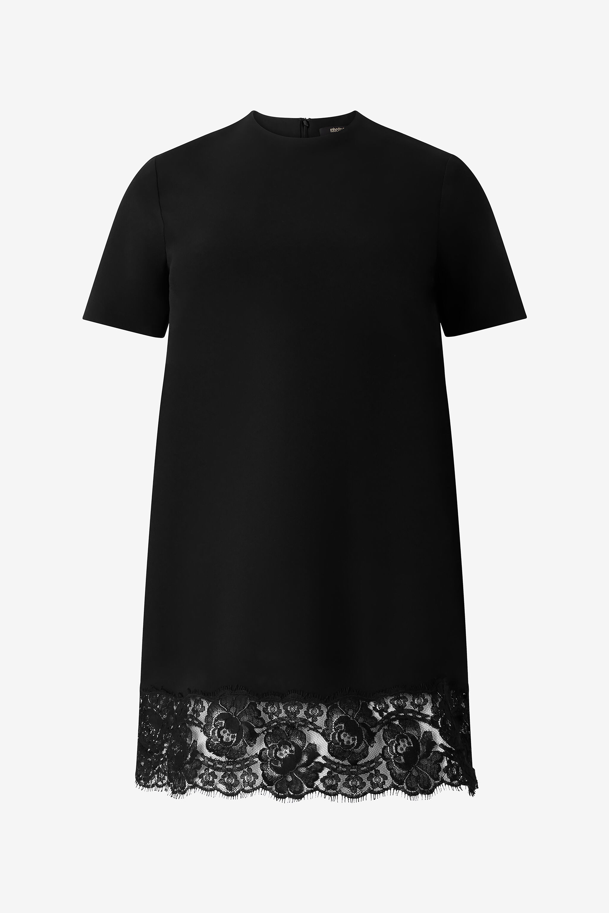 RC Mini Dress with Lace Hem Schwarz VKT135-KU013