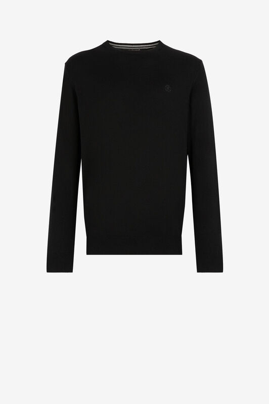RC Maglione con ricamo Monogram RC Nero JSM00A-MI014