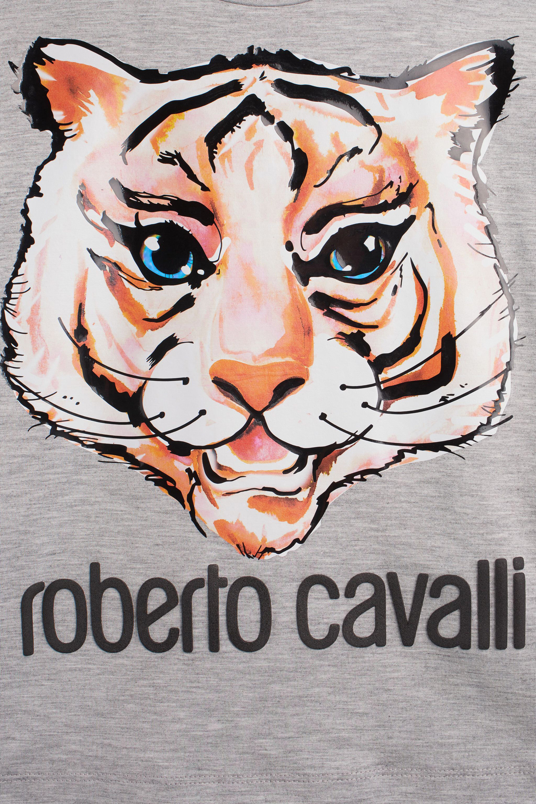 JU Grey tiger print T-shirt GREY MELANGE IJT621-JE050