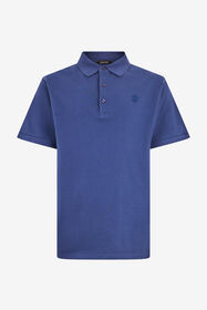 RC Blue Polo with Monogram RC Navy QOT65A-KB001