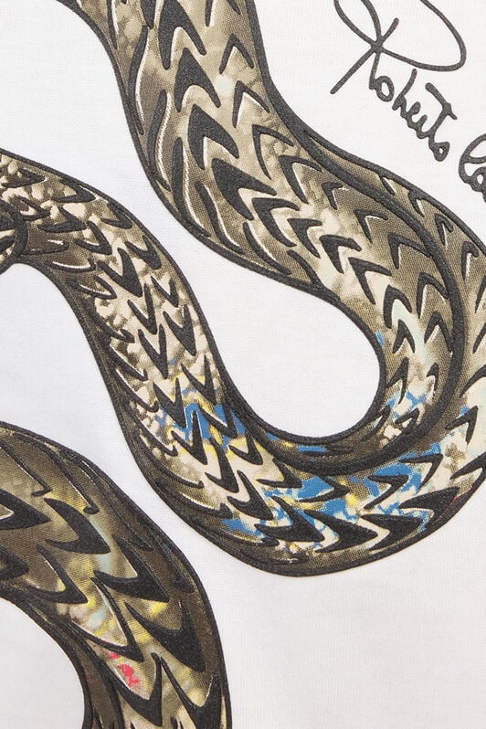 RC T-shirt Bianca con Stampa Serpente RC T-shirt Bianca con Stampa Serpente WHITE ROT60E-JD065