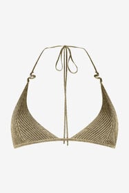 RC Bralette de canalé en negro y dorado con serpientes GOLD/BLACK WWM605-MO045