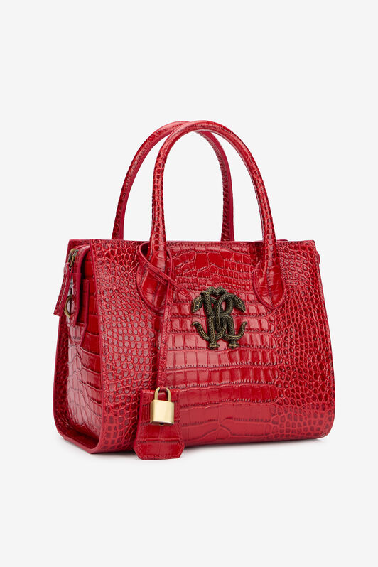 RC Borsa A Mano Rossa Effetto Cocco DARK RED QOB00D-PZO32