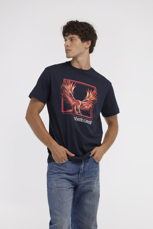RC T-shirt with Eagle logo and print Dark blue NOT60E-JD060