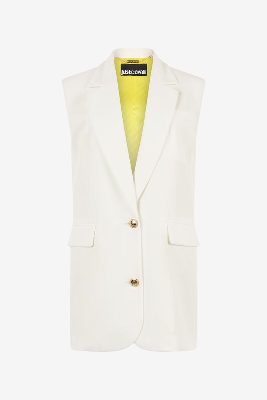 JC Vestido Blazer De Botonadura Recta Blanco UFT189-UF255