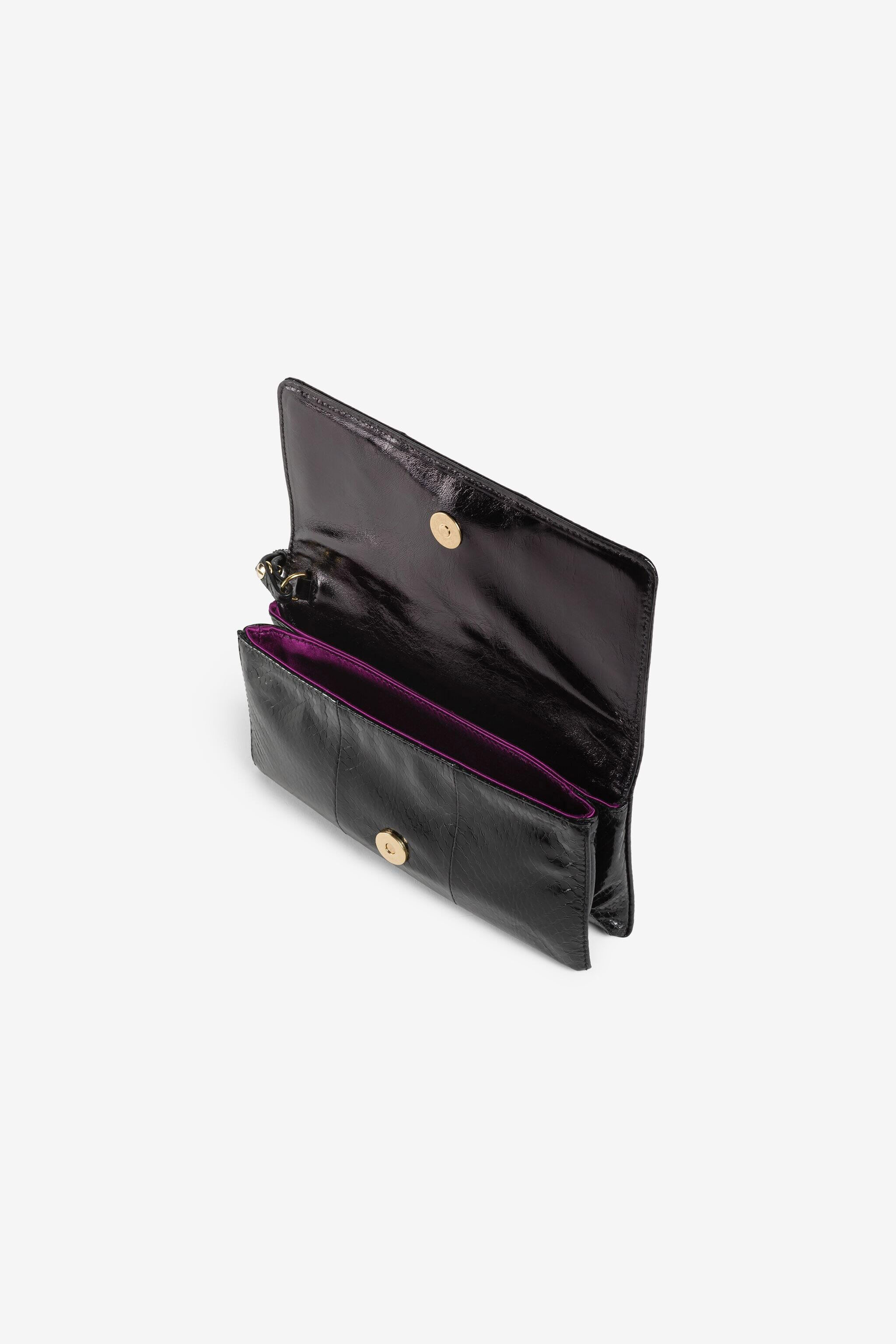 RC Crystal-Embellished Panther Head Clutch Bag BLACK OQB023-PA001