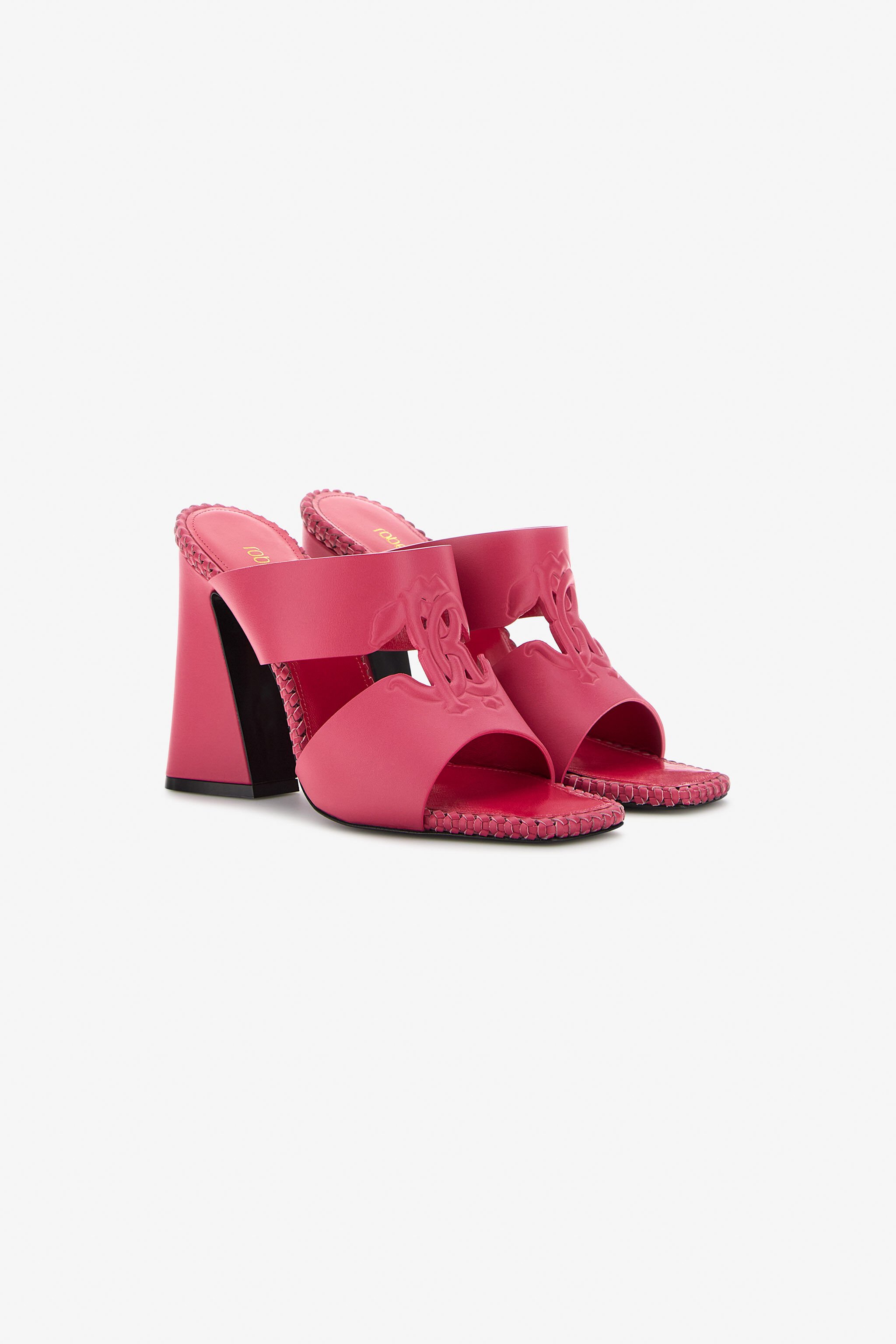 RC Sandals with Monogram Mirror Snake Fucsia SKS004-PZ172
