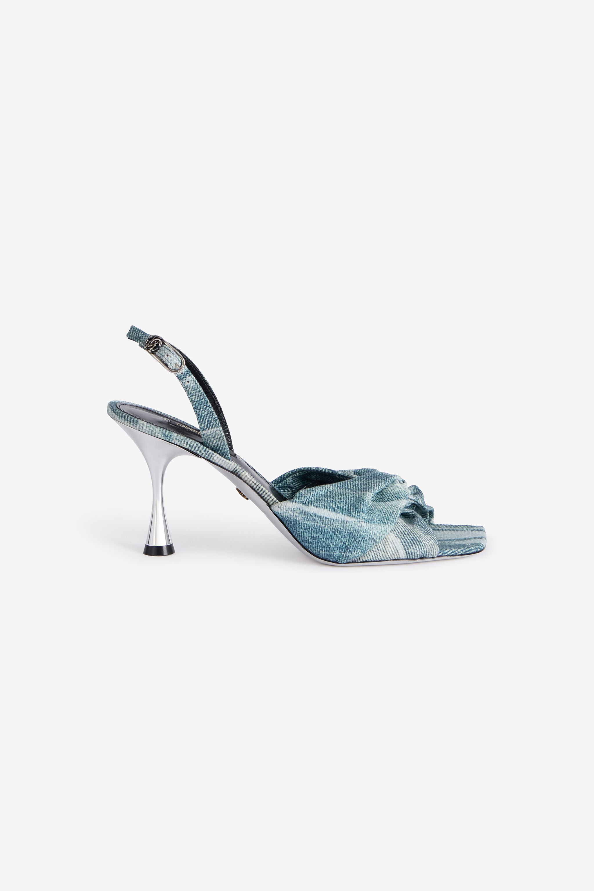 RC Denim-Effect Slingback Sandals Blue UKS006-SMC77