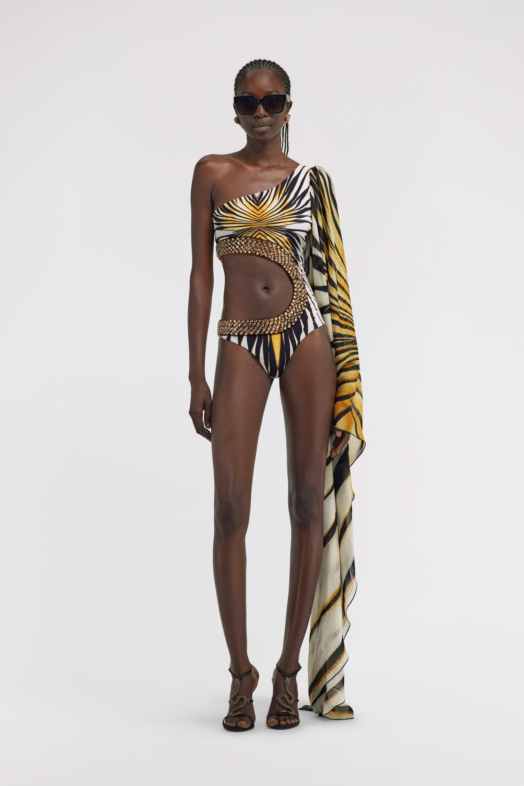 RC Ray of Gold Print Swimsuit Gold TKW005-HVM33