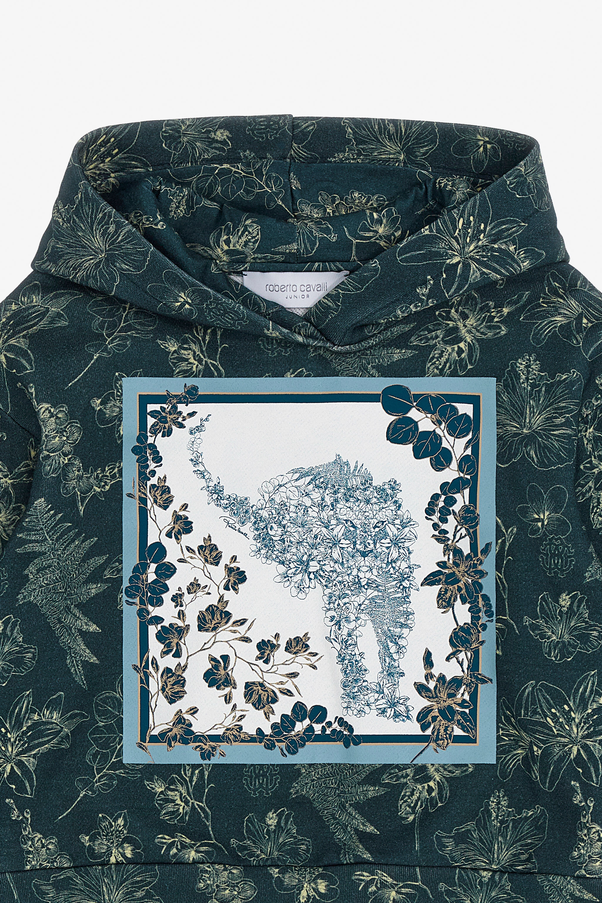 JU Sweatshirt mit Blumenmuster Blau TJT68C-5OM08