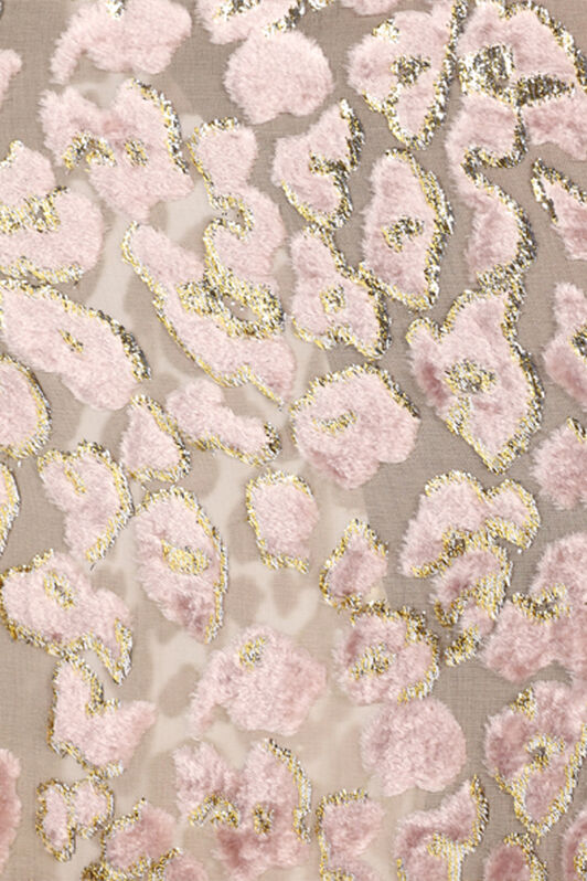 RC Long Dress with All-Over Animal Print ROSA/ORO VQT198-FC005